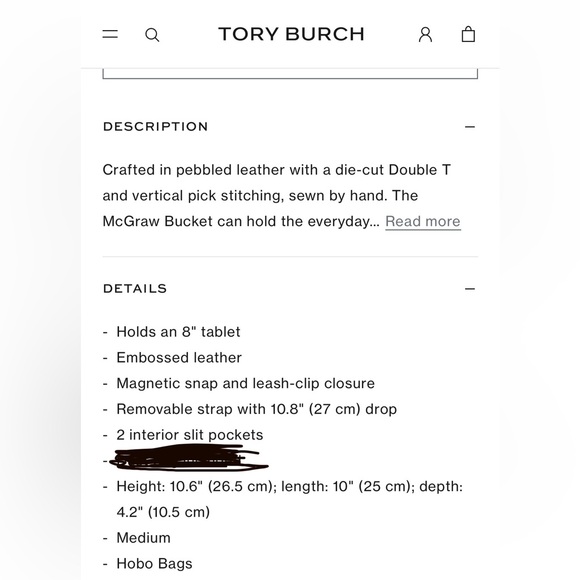 Tory Burch MCGRAW Bucket Leather Shoulder Bag - Picture 15 of 16